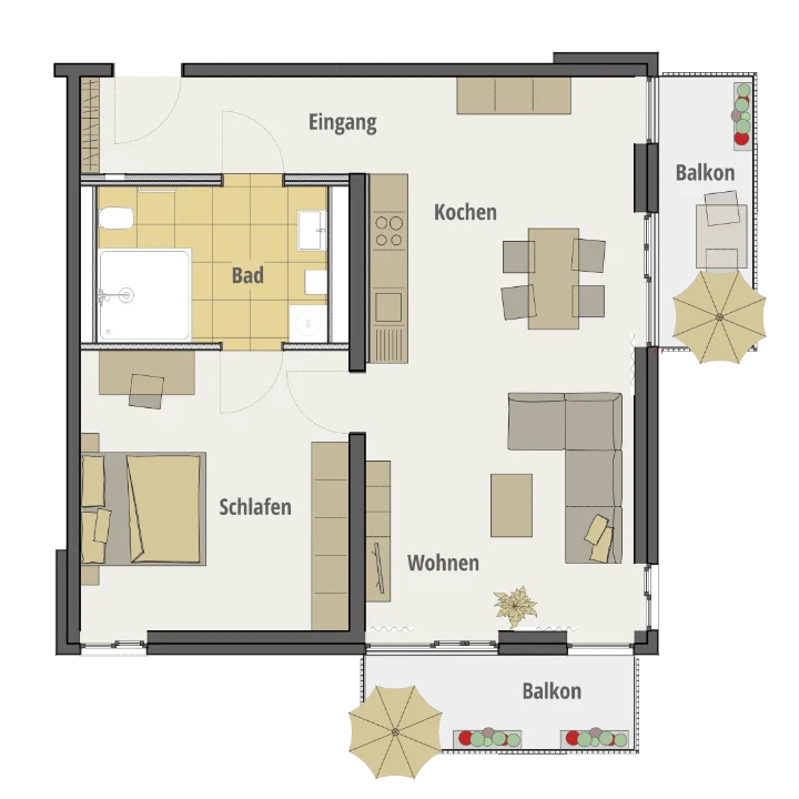 Wohnungstyp 1a
