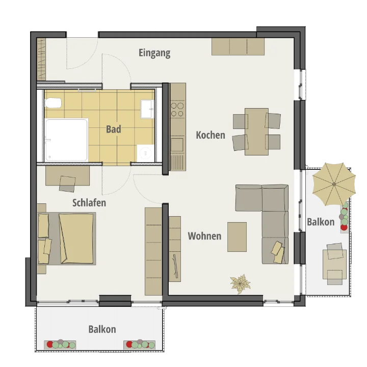 Wohnungstyp 1b